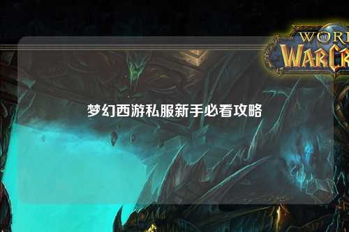 梦幻西游私服新手必看攻略